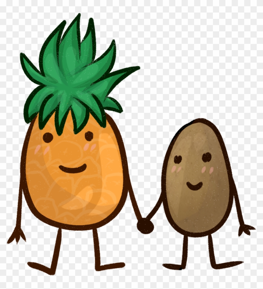 Pineapple And Potato By Rainfallleopard Pineapple And - Pineapple And Potatoes Cartoon #1137670