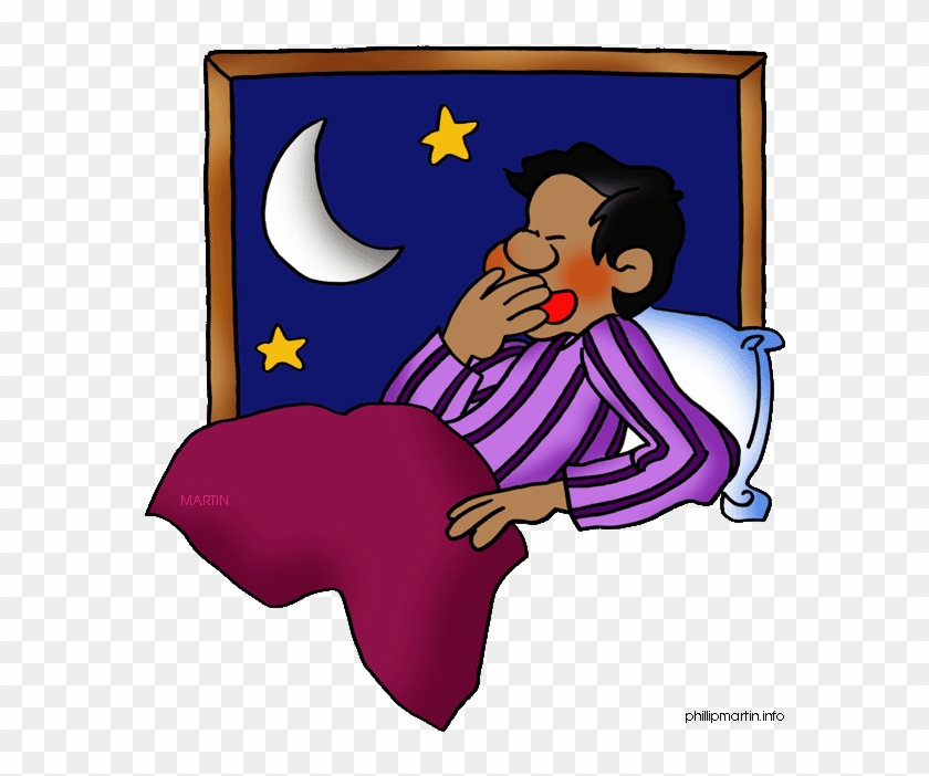 Illustration Of A Sleepy Girl Covering Her Mouth While - Phillip Martin Sleeping Clipart #1137715