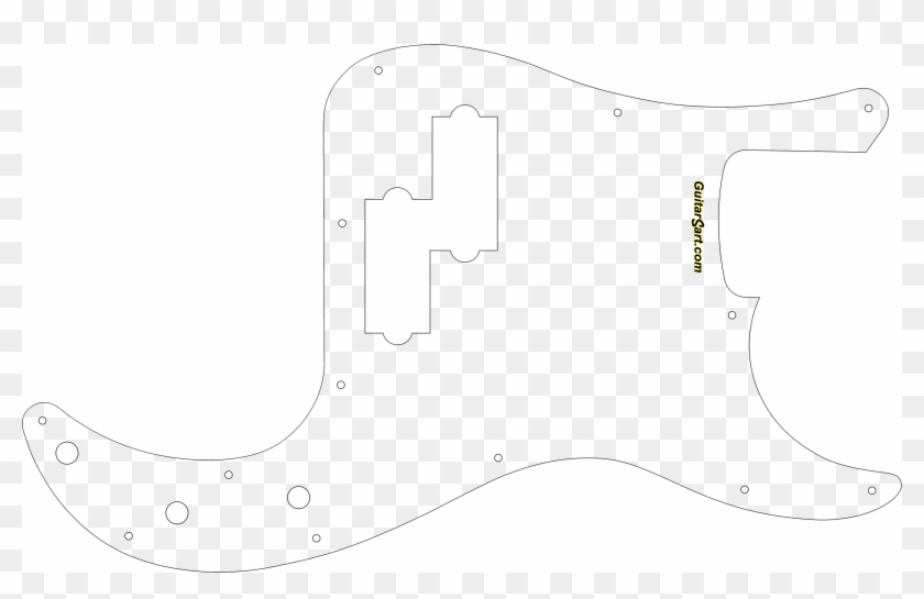 P-bass Guitarsart - P Bass Pickguard Tortoise #1137739