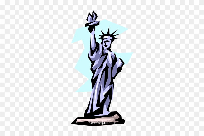 Statue Of Liberty Royalty Free Vector Clip Art Illustration - Estatua Da Liberdade Cartoon Png #1137780