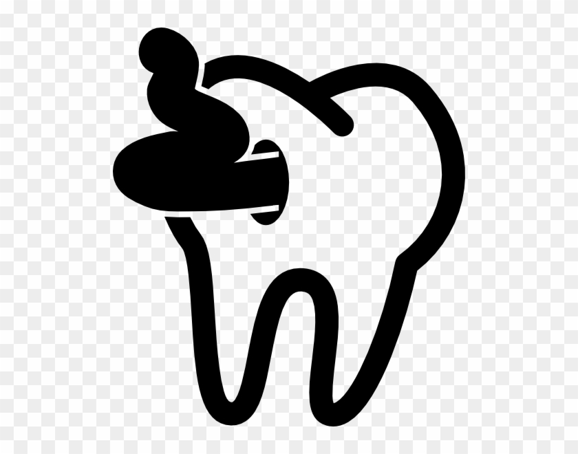 Teeth Tooth Icon - Tooth Silhouette Clipart #1137797