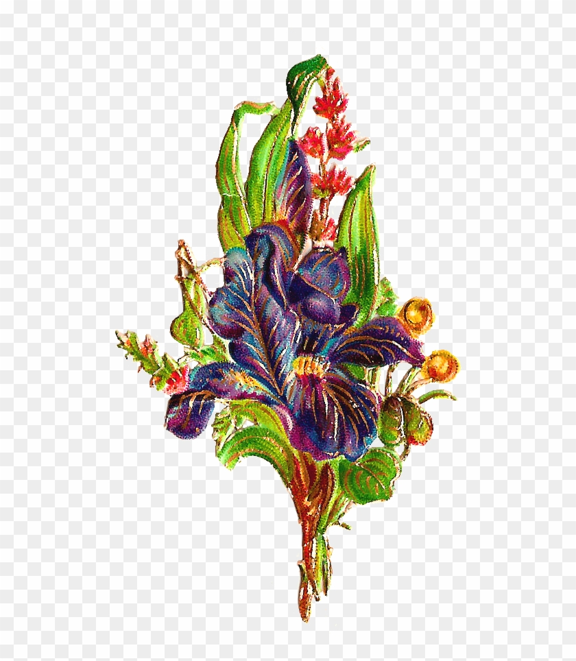 Despite The Distressed Look Of This Flower Clip Art, - Bouquet #1137863