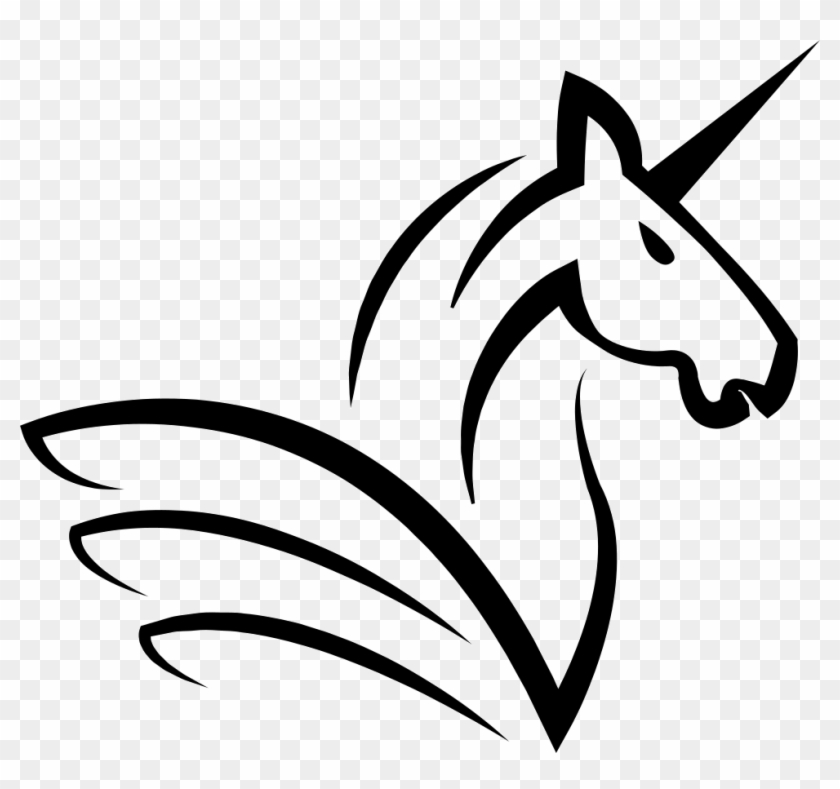 Unicorn Horse Head With A Horn And Wings Comments - White Unicorn Face Png #1137945