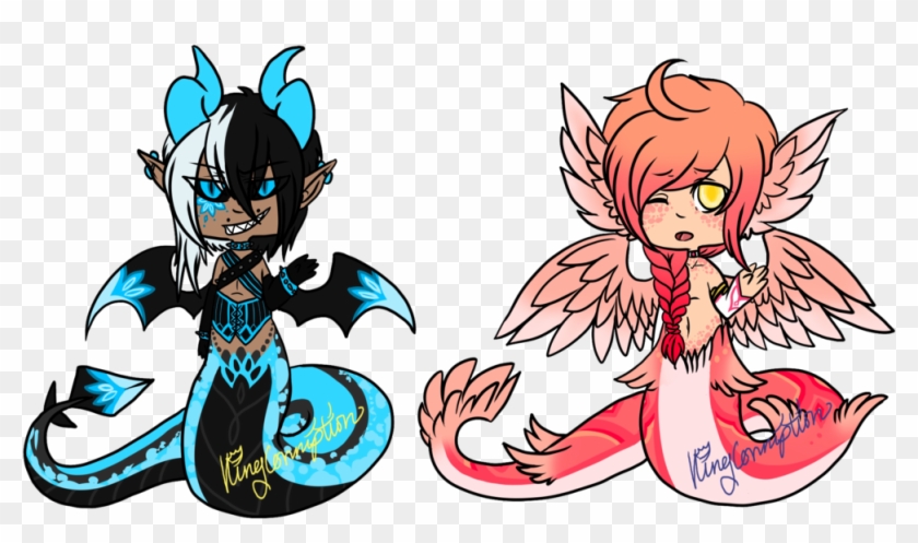 Angels Demons Nagas - Cartoon #1137979