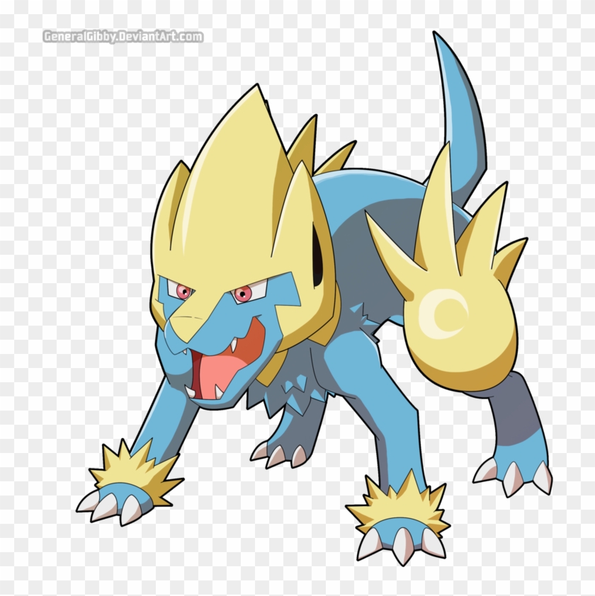 My Favorite Electric Type Of 2015- Manectric By Generalgibby - Drawing #1137982