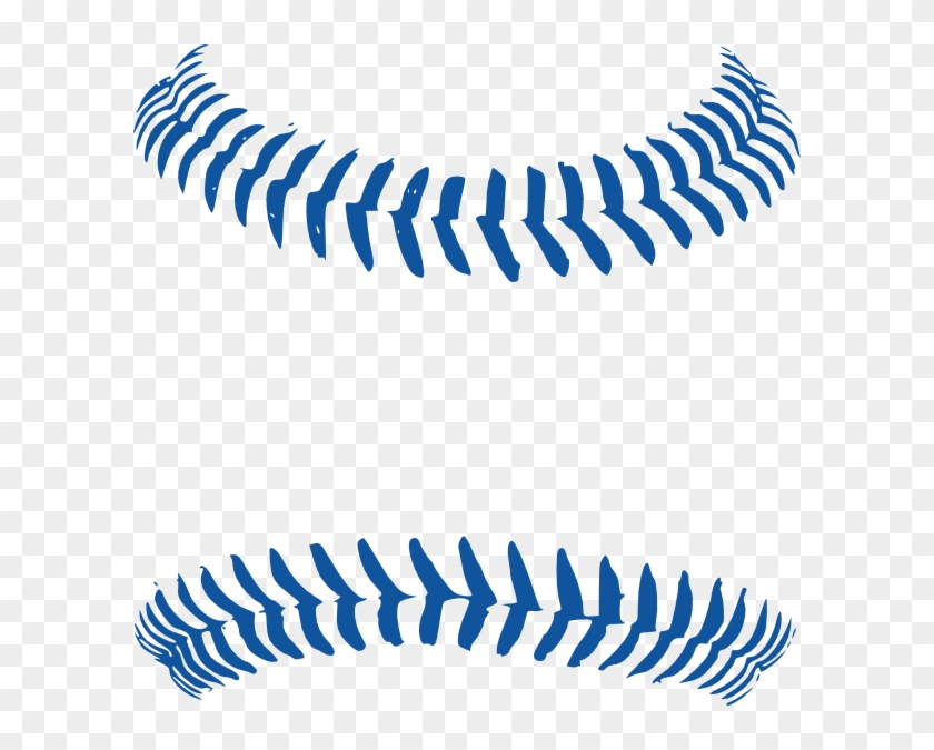 Baseball With Blue Stitching #1138093