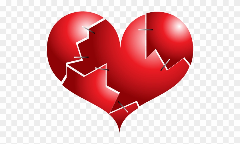 Stitched Red Heart - Stitched Up Heart Clipart #1138634