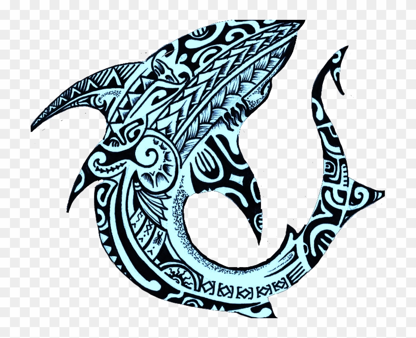 Scsharks Sharks Shark Painting Art Creative Pattern - Shark Tattoo Maori #1138757