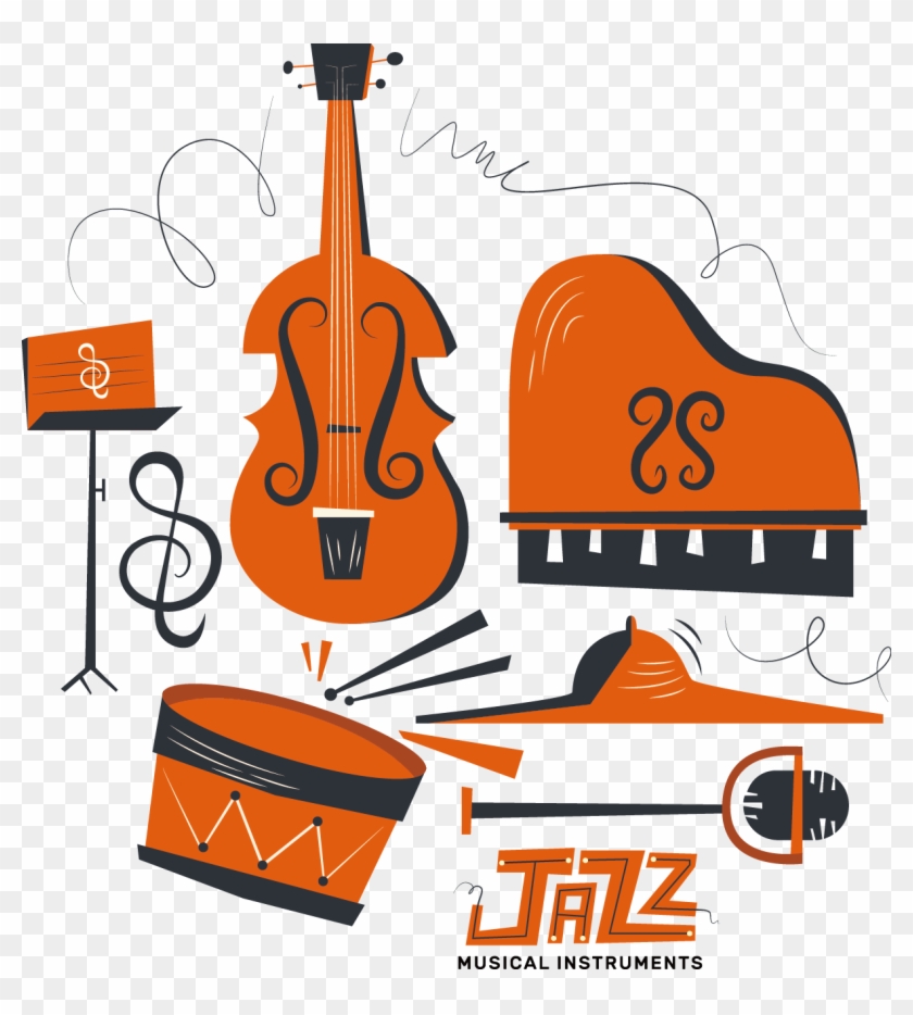 Musical Instruments Jazz Orchestra Clip Art - Clip Art #1138978