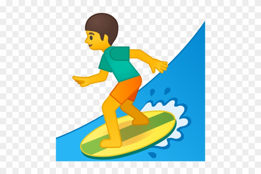 Hand Emoji Clipart Surfer - Dark Skin #1138982