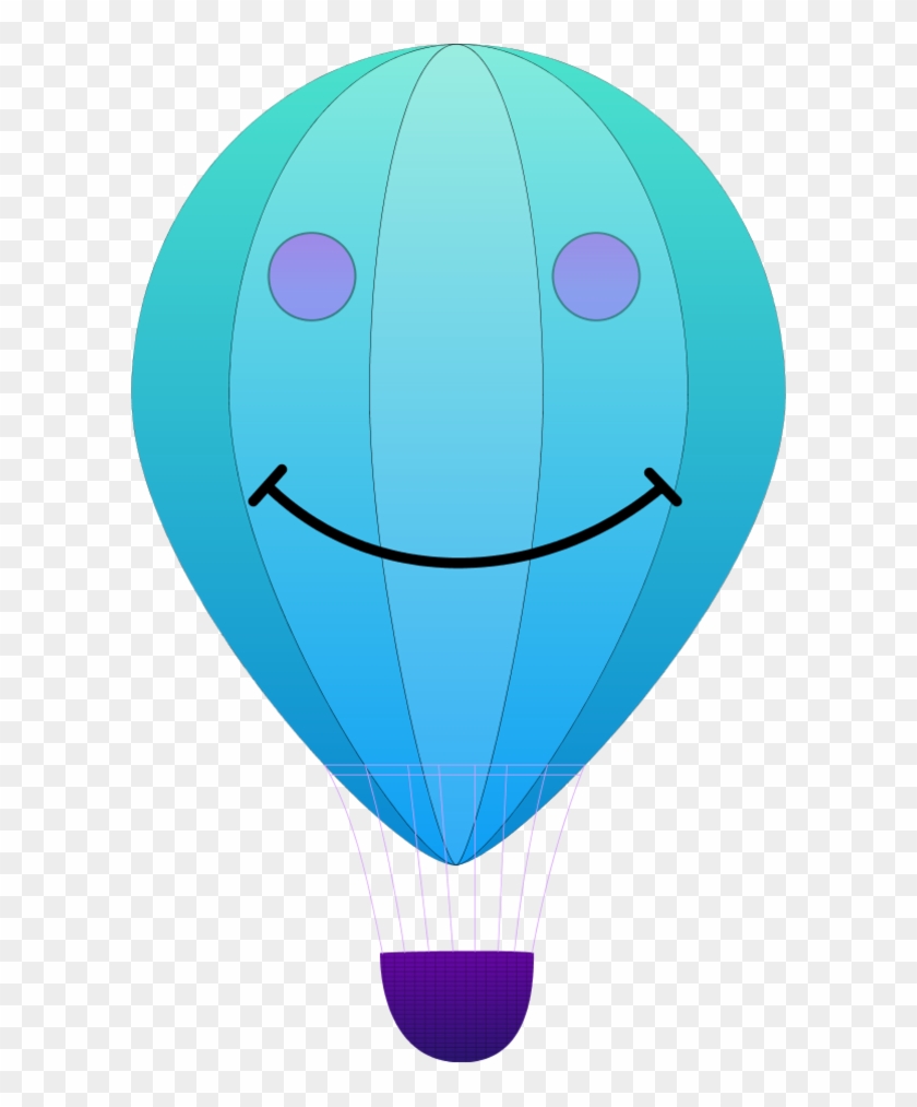 Hot Air Balloon Clipart Teal - Clip Art #1138990