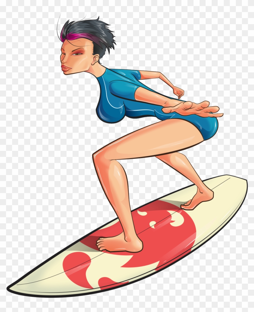 Surfing - Cartoon Surfer Png #1138996