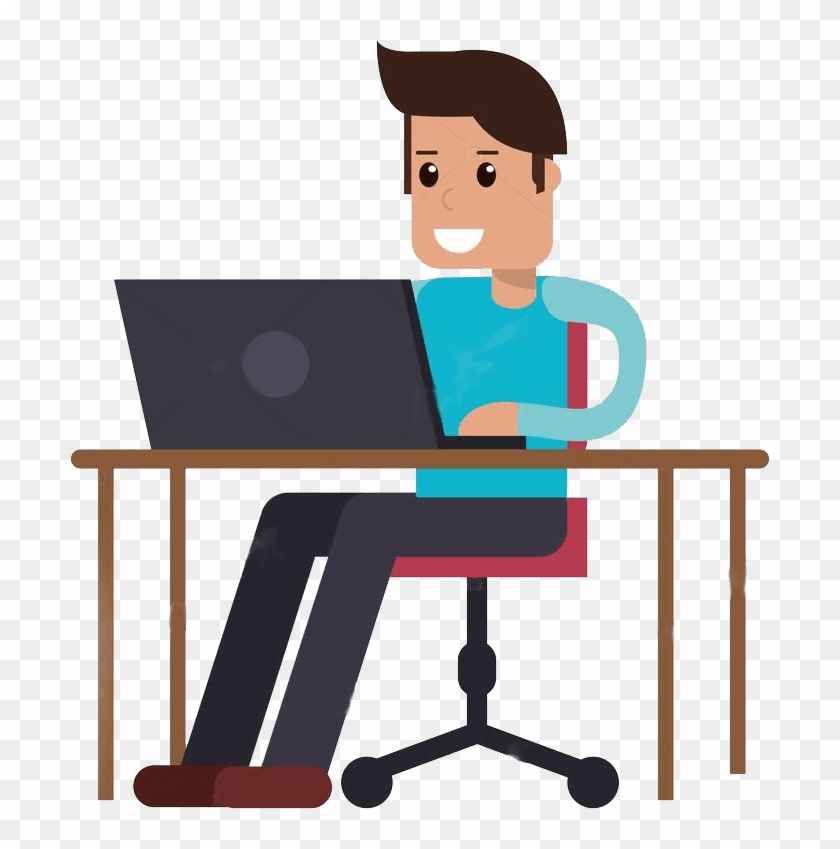 Depositphotos 119797972 Stock Illustration Person Using - Icono Persona En Laptop #1139028