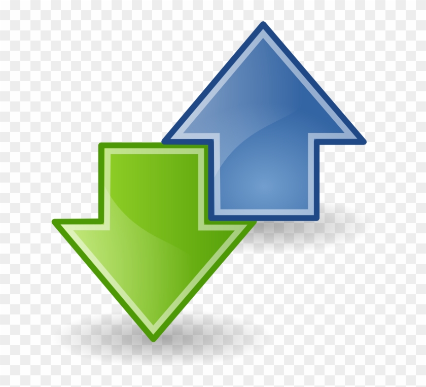 Data Transfer Icon Download - Red Down Arrow Png #1139087