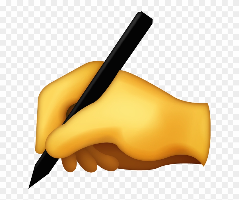 Download Ai File - Writing Hand Emoji Png #1139116