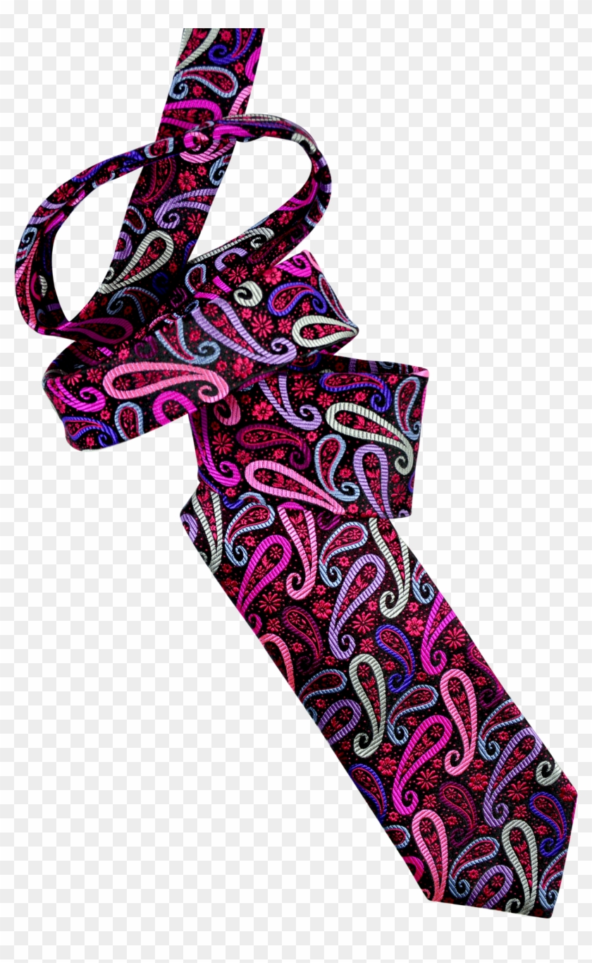 Purple Pink Paisley Men's Tie - Paisley #1139151