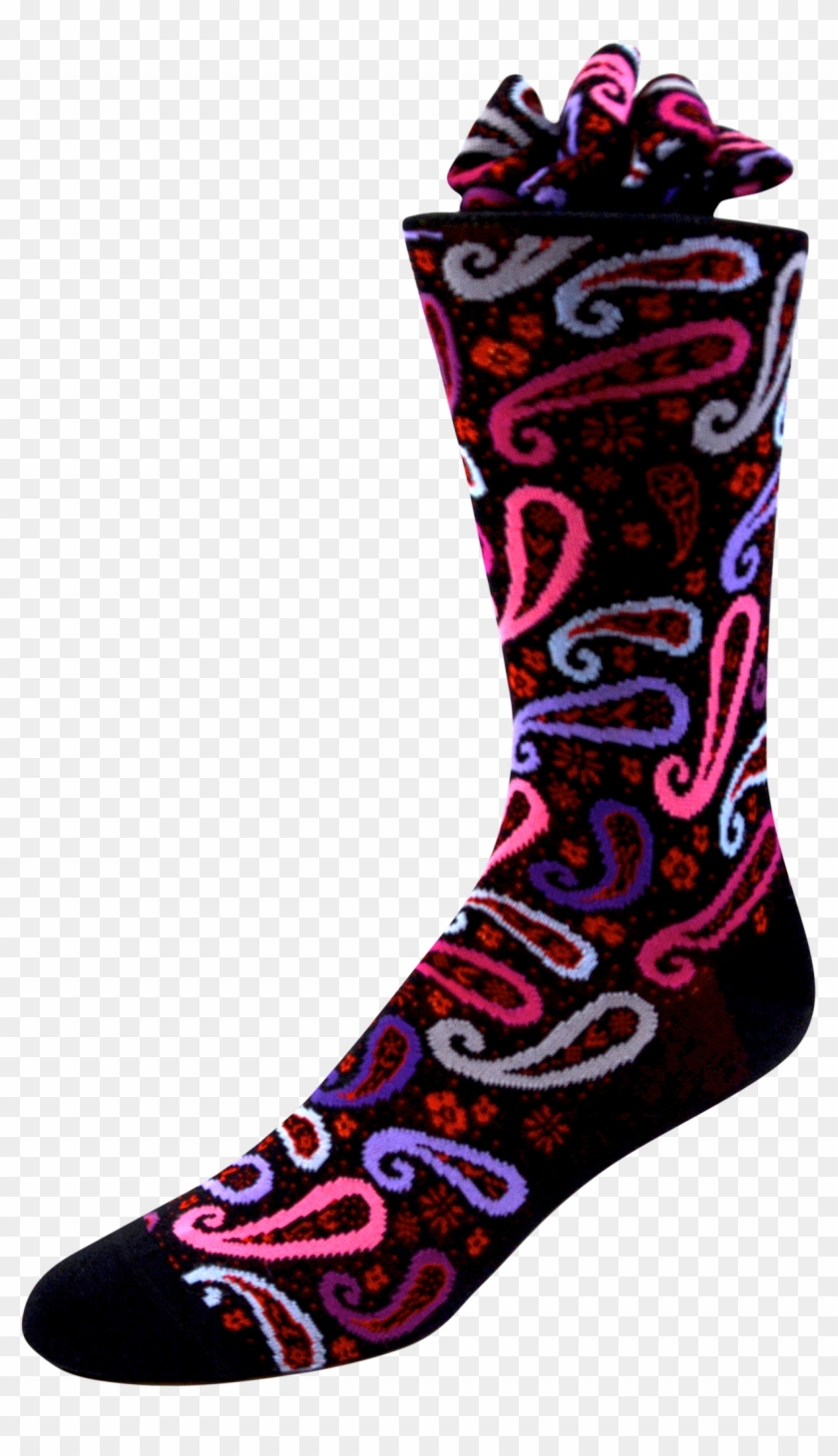 Purple Pink Paisley Men's Paisley Socks - Paisley #1139222