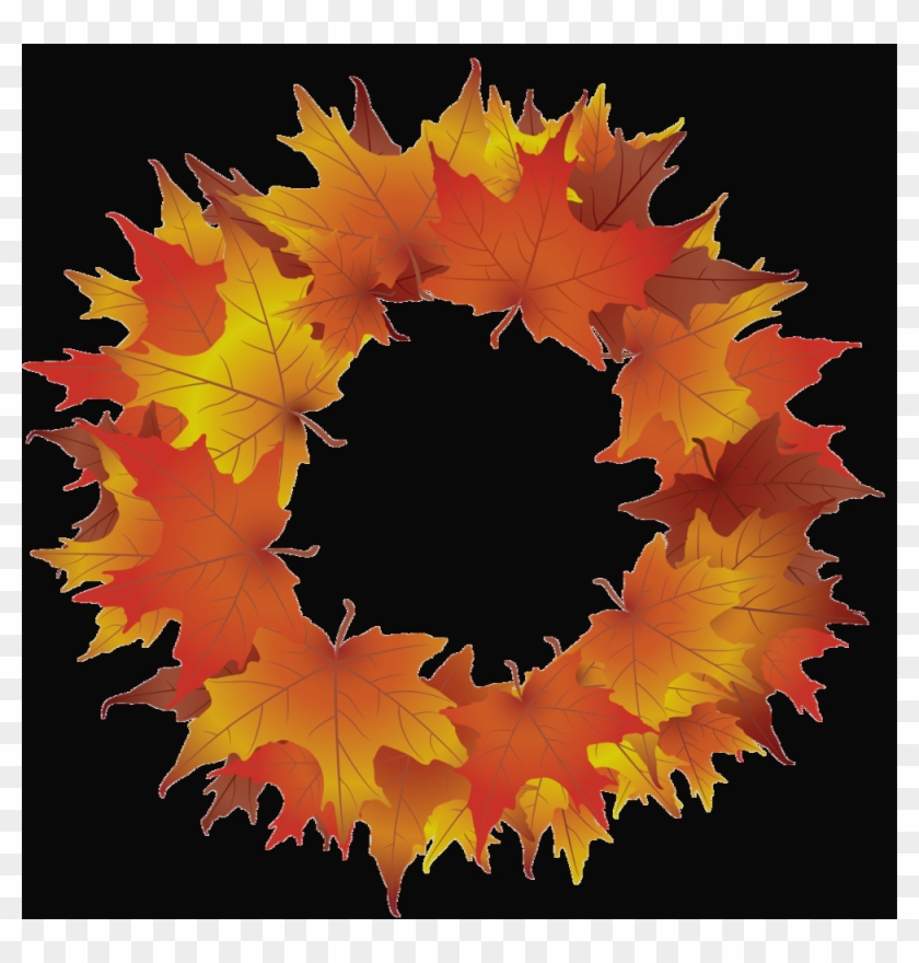 Free Wreath Clip Art Pictures Free Fall Wreath Clipart - Maple Leaf #1139283
