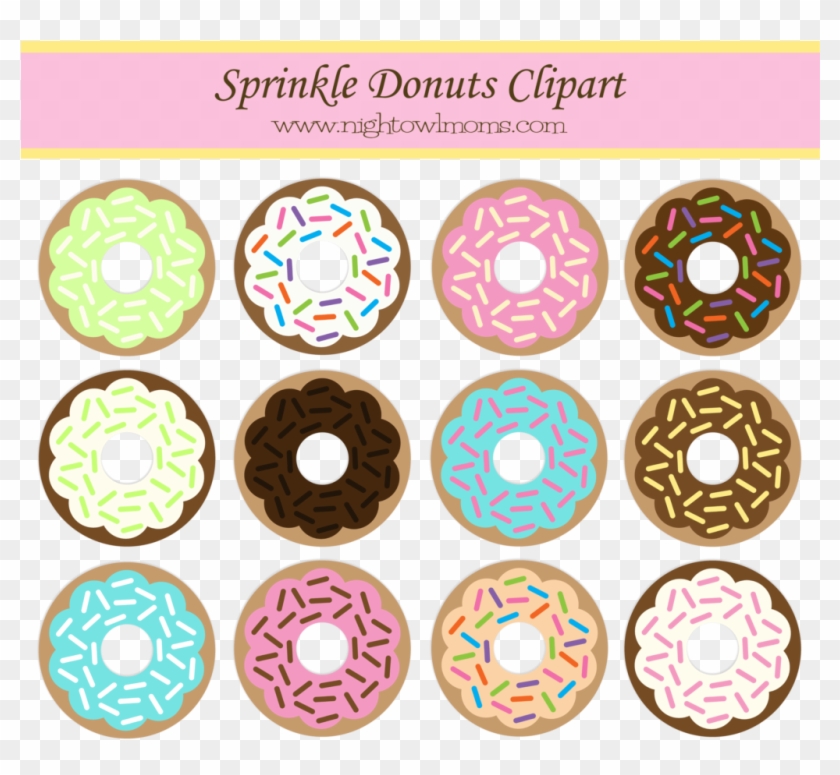Free Sprinkle Donut Clipart Night Owl Moms - Donut Clipart #1139512