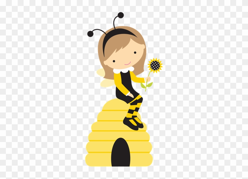 Abelhinhas Minus - Girls - Bee Girl Clipart #1139519