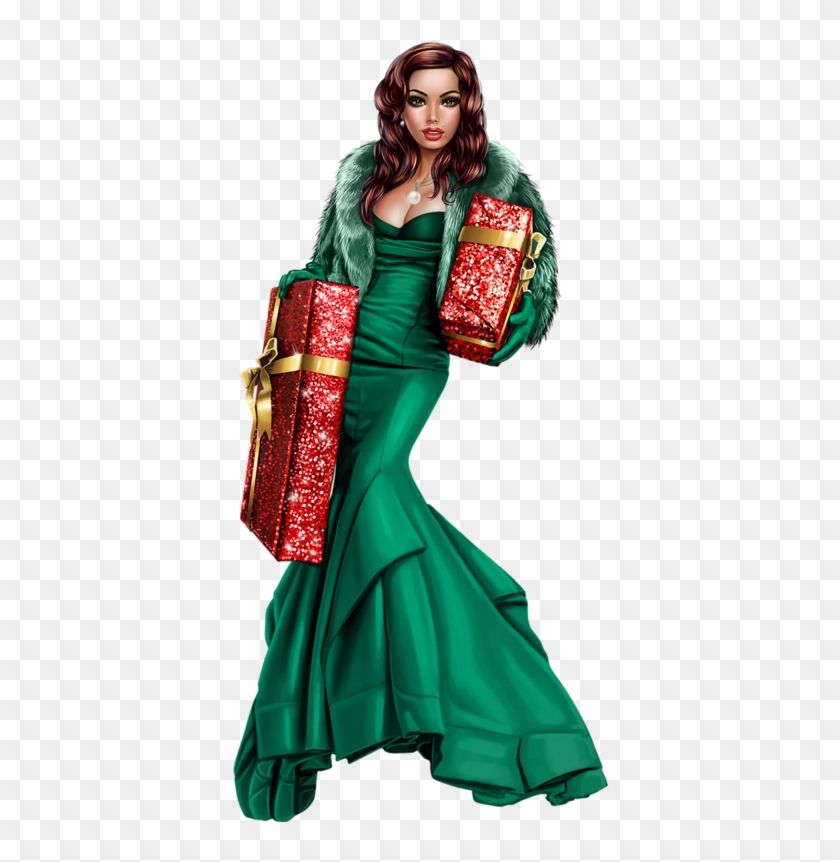 Tube Noel Femme - Digital Art #1139531