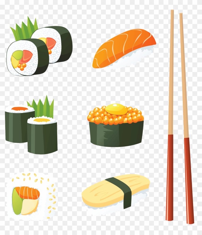 Japanese Sushi Clip Art Clipart Download - Clipart Sushi #1139539