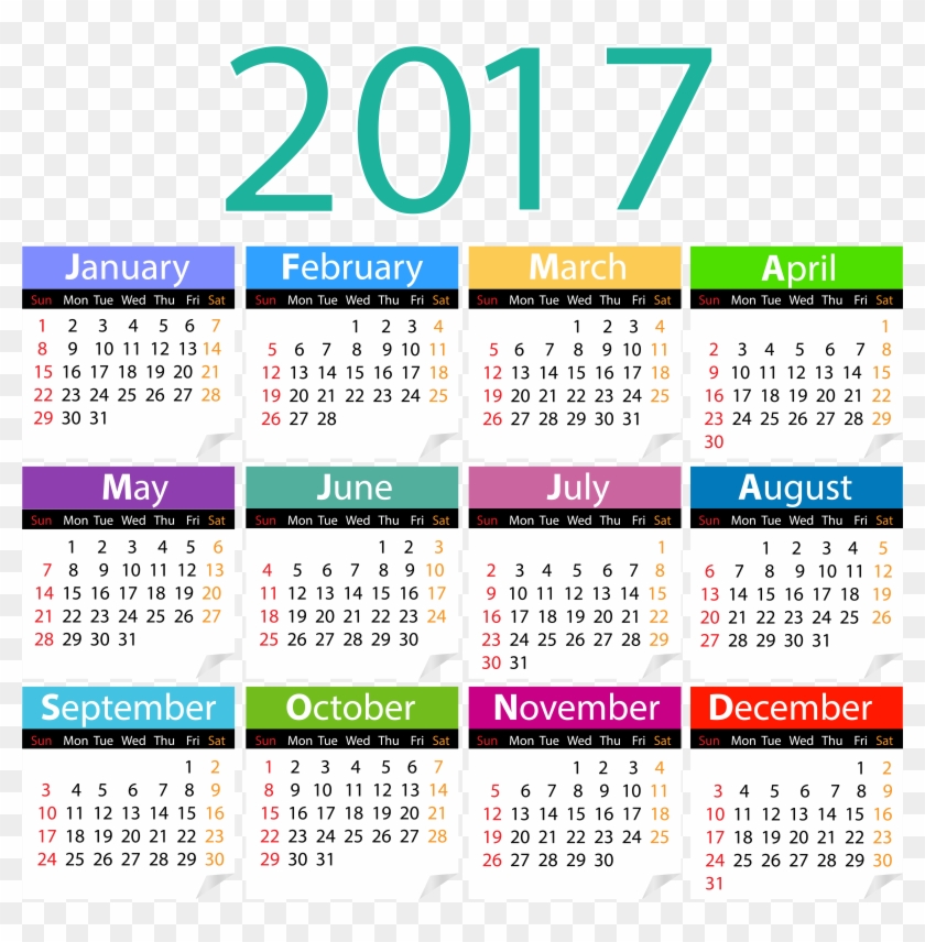 2017 Calendar Png Clip Art Image - 2017 Calendar Png Clip Art Image #1139571