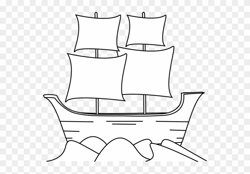 Black And White Mayflower - Mayflower Clip Art Black And White #1139690