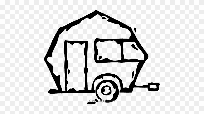 Camper Trailer Royalty Free Vector Clip Art Illustration - Trailer Trash #1139818