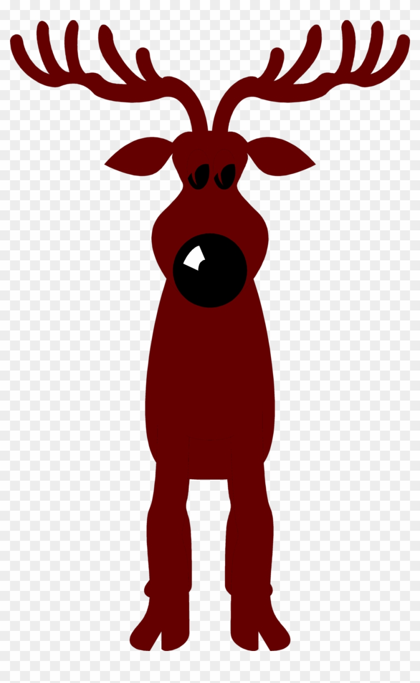 Illustration Of A Cartoon Reindeer - Rudolph The Red Nosed Reindeer - Free  Transparent PNG Clipart Images Download