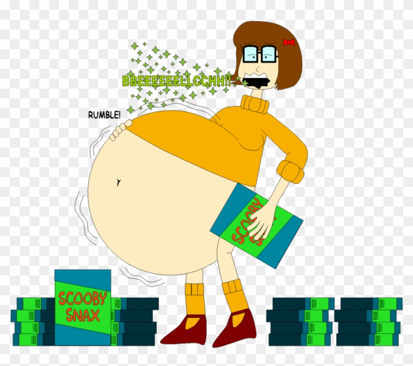 [request] Velma Belching From Her Scooby Snacks By - Bloated Velma And Daphne Deviantart #1140006