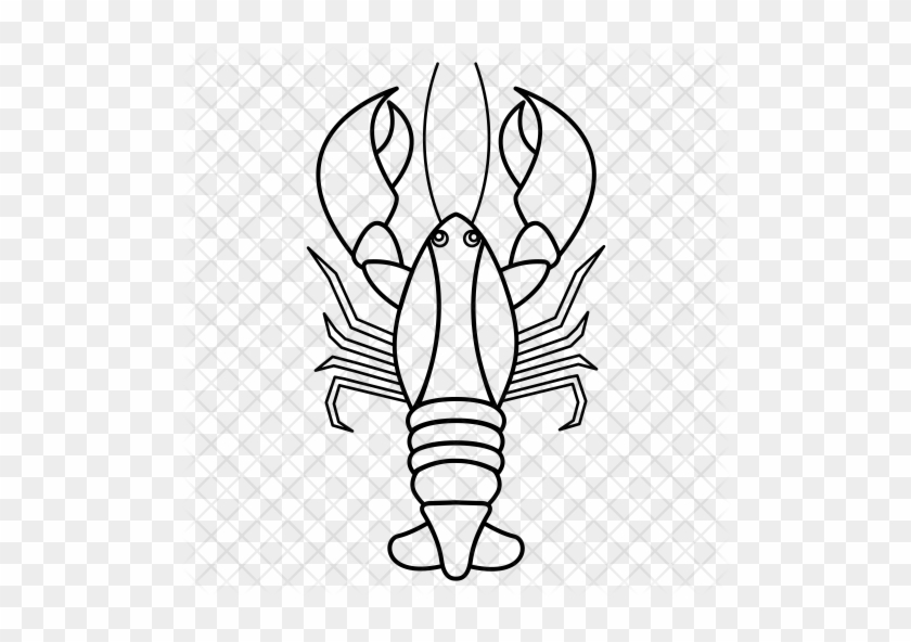 Lobster Icon - Line Art #1140064