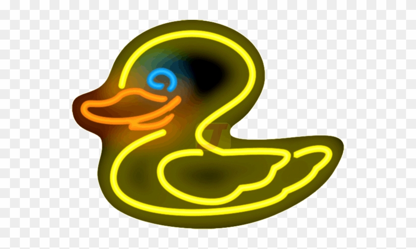 Neon Sign Clipart Duck - Transparent Neon Light Clip Art #1140319