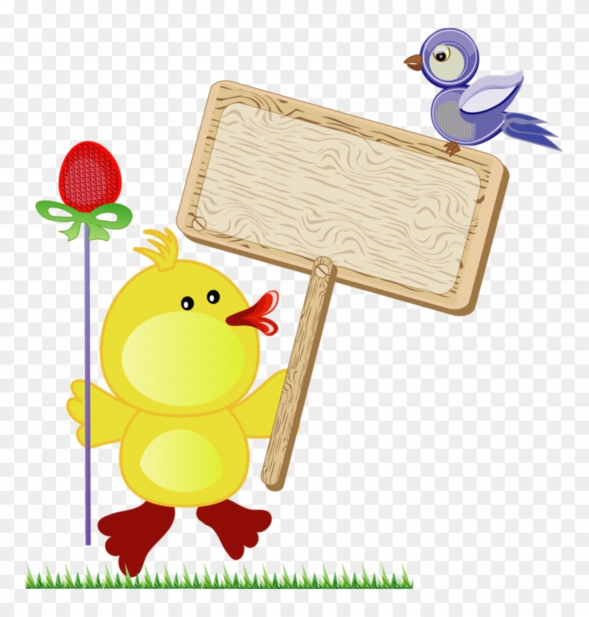 Duck With Blank Sign - Clip Art #1140341