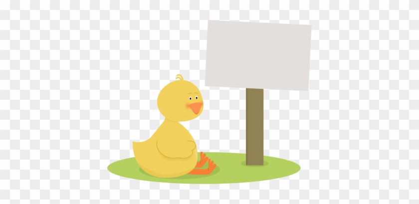 Duck With A Blank Sign - Duck With A Sign #1140347