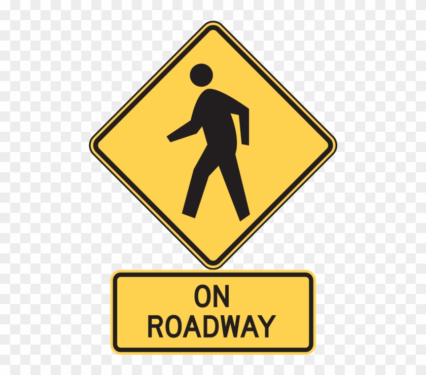 Pedestrian Crossing Ahead Sign #1140350