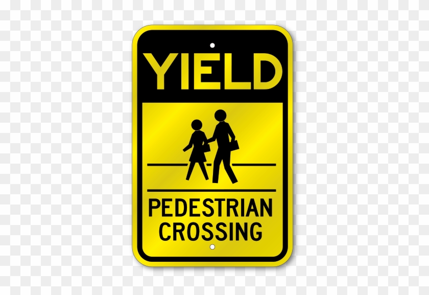 Yield Pedestrian Crossing - School Crossing Sign #1140355