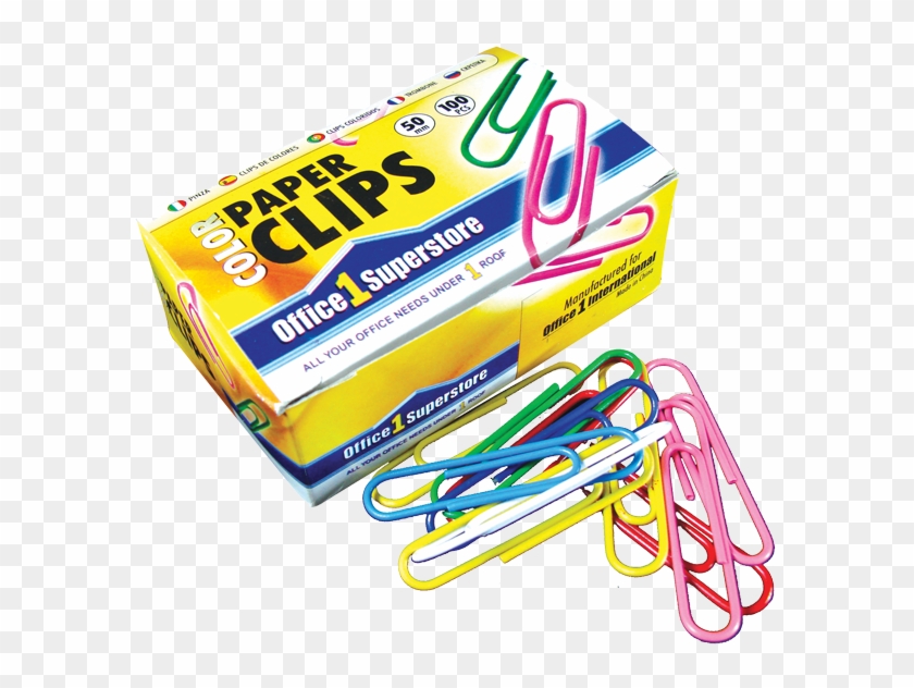 O1s Color Paper Clips 50mm, 100 Pcs/box - Box Of Paper Clips #1140529