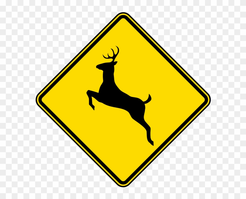 Deer Crossing Sign - Deer Crossing Road Sign #1140663