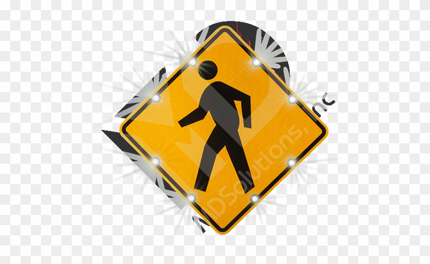 Solar Pedestrian Crossing Sign - Pedestrian Crossing Sign #1140682