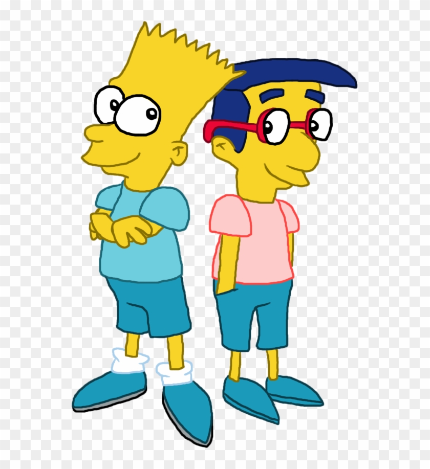 Bart And Milhouse By Mighty355 - Milhouse Y Bart Png #1140925