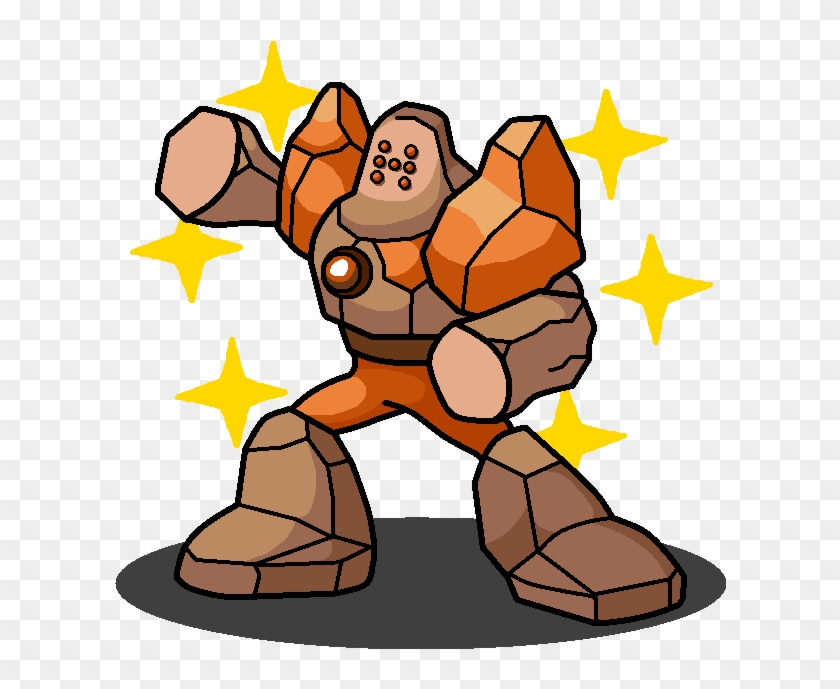 Shiny Regirock Stone Man By Shawarmachine - Mega Man Stone Man #1141100