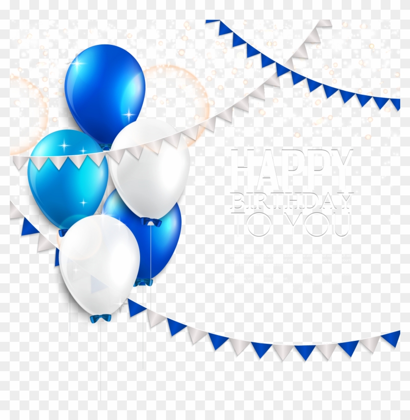 Wedding Invitation Balloon Birthday Greeting Card - Globos Azules En Png #1141145