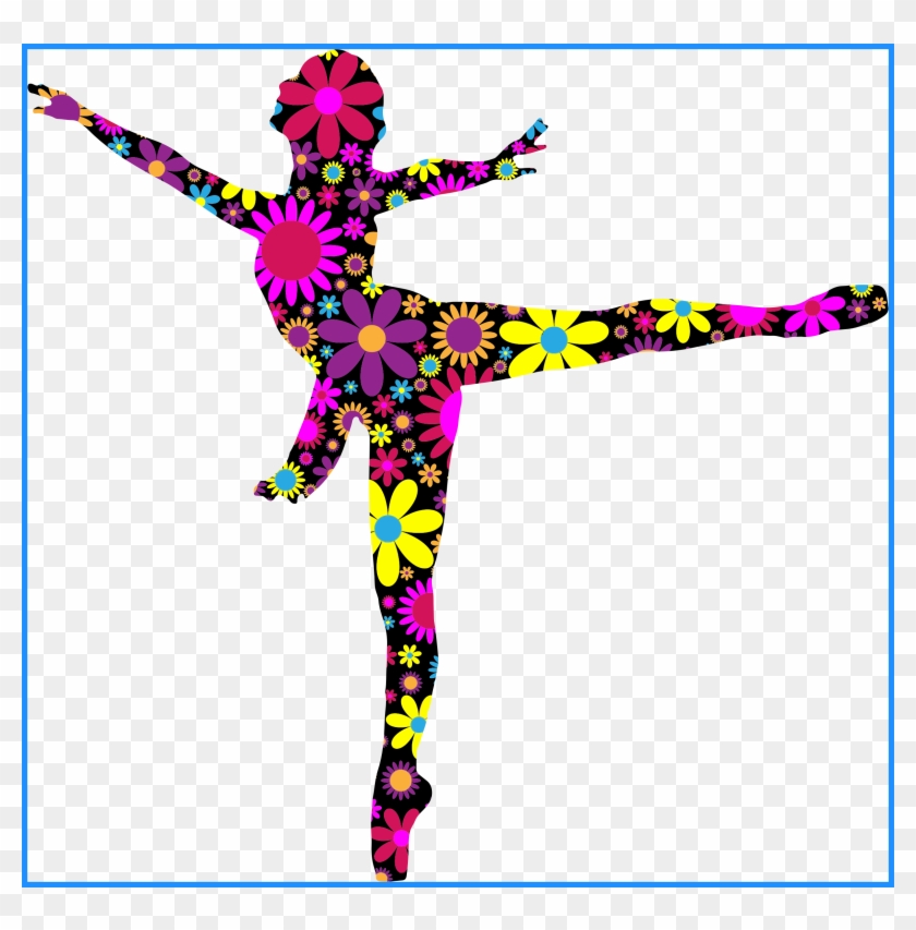 Awesome Floral Ballet Dancer Silhouette By Gdj Picture - Silhouette Dancer Ballet #1141206