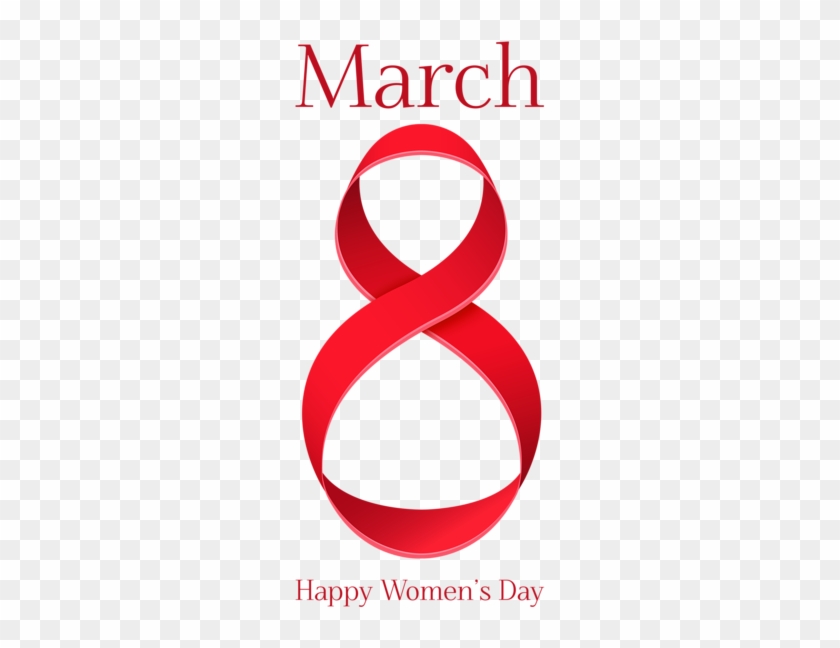Red March 8 Happy Womens Day Png Clipart Image - Clip Art #1141372