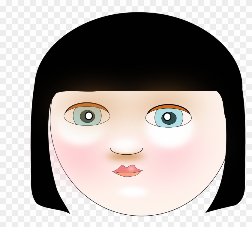 Girl Head Face Woman Black Png Image - Portable Network Graphics #1141733