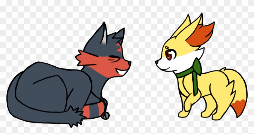 We Saw A Litten By Wispthevulpix - Pokemon Fennekin X Litten #1141777