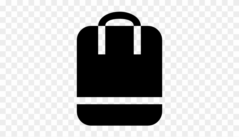 Travel Bag Of Vertical Black Design Vector - Travel Bag Png White Icon #1141862