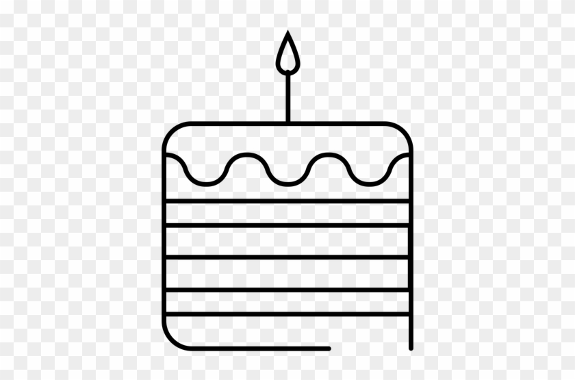 Birthday Cake Stroke Icon Transparent Png - Birthday Cake #1142096
