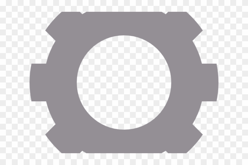 Grey Clipart Gears - Circle #1142181